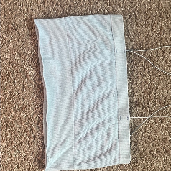 Light Blue Ribbed Tube Top - Picture 2 of 2